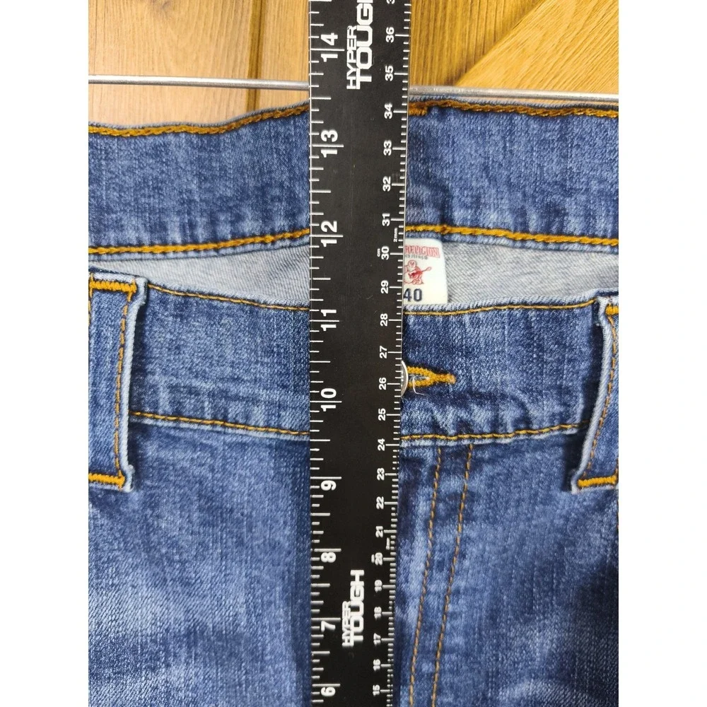 True Religion Ricky Straight Jeans Mens 40 flap pocket y2k denim